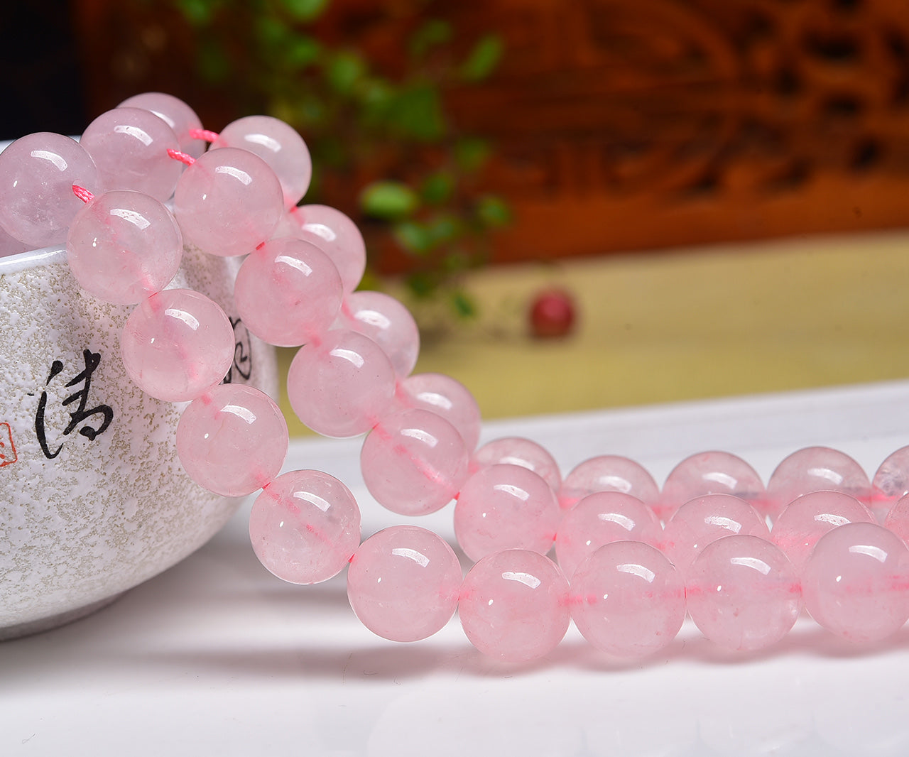 Rose Quartz Beads Strands Loose Beads Jewelry DIY Bracelets Natural Crystal