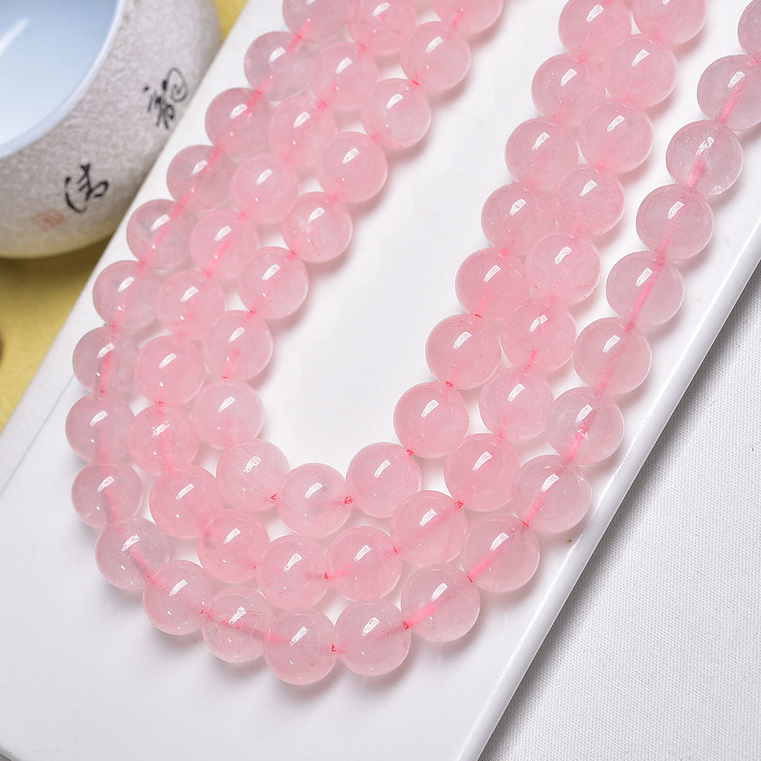 Rose Quartz Beads Strands Loose Beads Jewelry DIY Bracelets Natural Crystal