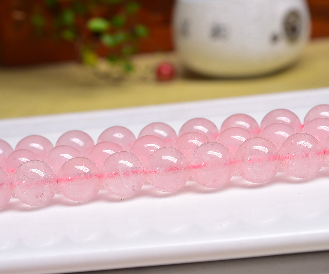 Rose Quartz Beads Strands Loose Beads Jewelry DIY Bracelets Natural Crystal