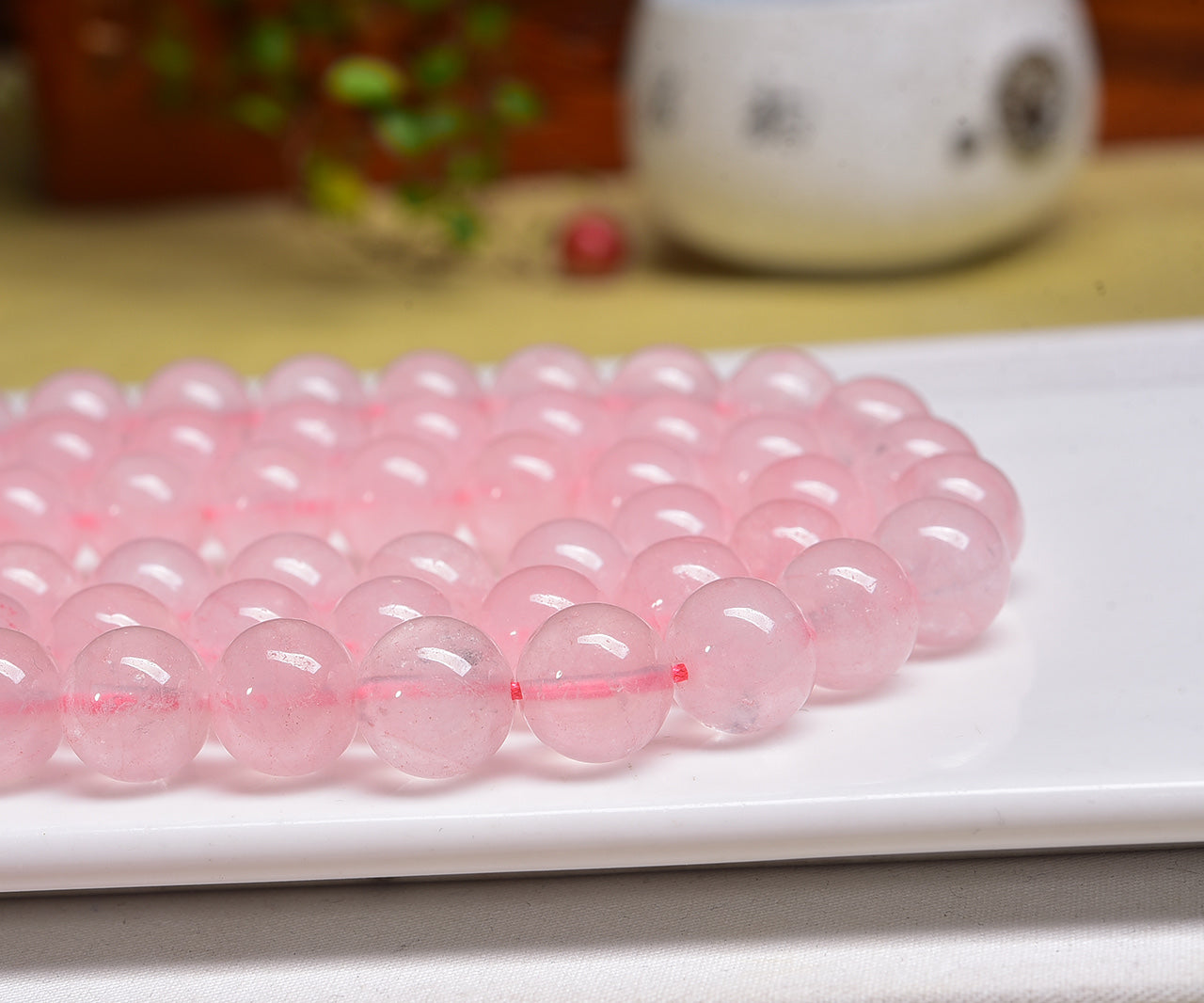 Rose Quartz Beads Strands Loose Beads Jewelry DIY Bracelets Natural Crystal