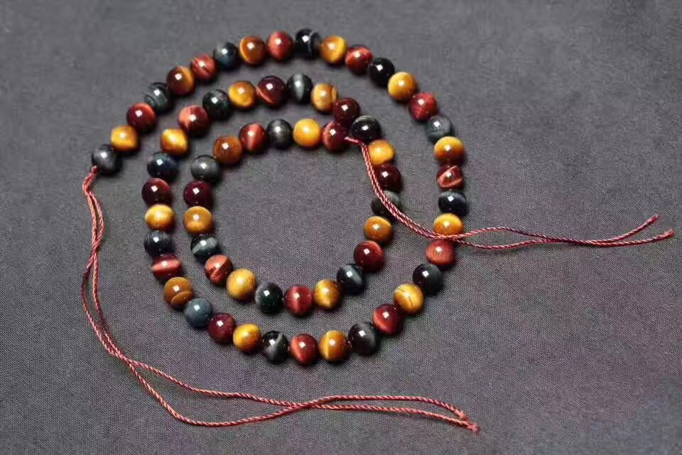Colorful Tiger Eye Beads Strands Loose Beads Jewelry DIY Natural Crystal