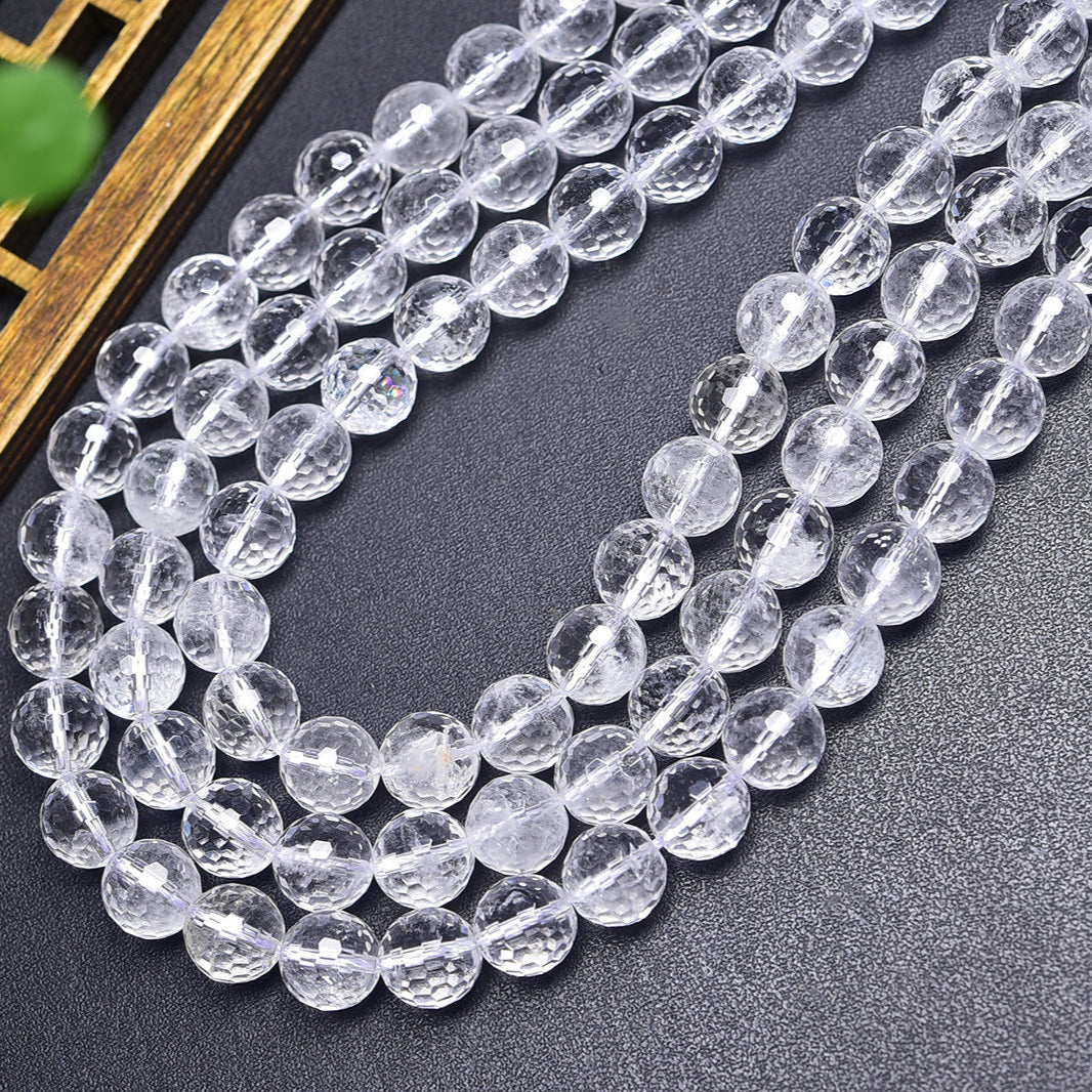 Natural Faceted Clear Quartz Beads Strands Loose Beads Jewelry DIY Bracelets Wholesale