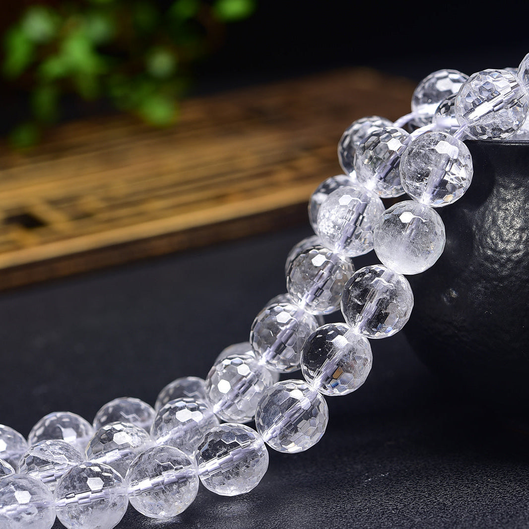 Natural Faceted Clear Quartz Beads Strands Loose Beads Jewelry DIY Bracelets Wholesale