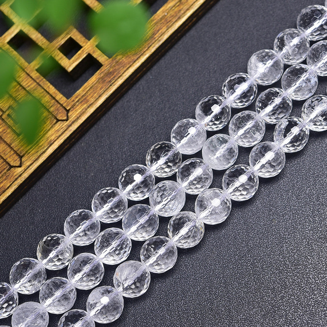Natural Faceted Clear Quartz Beads Strands Loose Beads Jewelry DIY Bracelets Wholesale