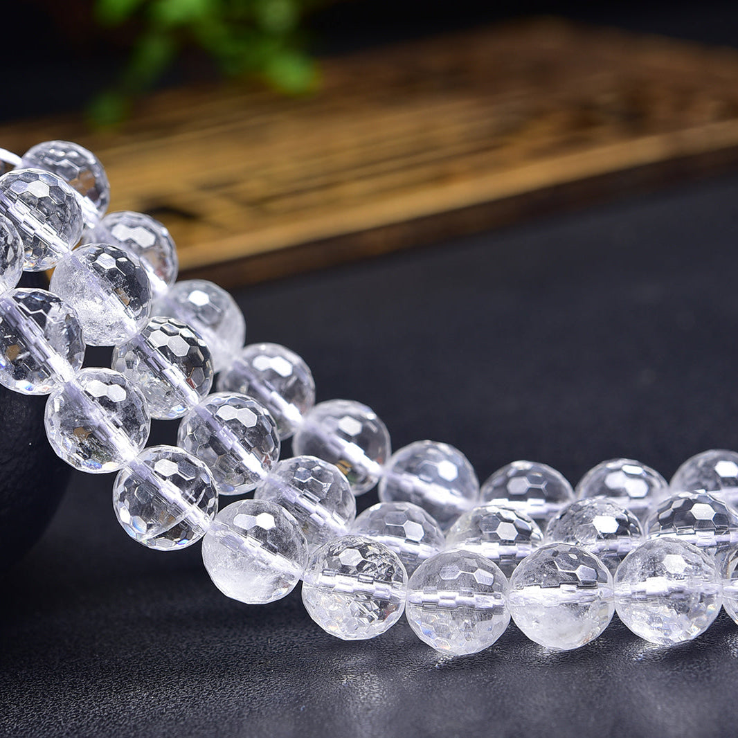Natural Faceted Clear Quartz Beads Strands Loose Beads Jewelry DIY Bracelets Wholesale