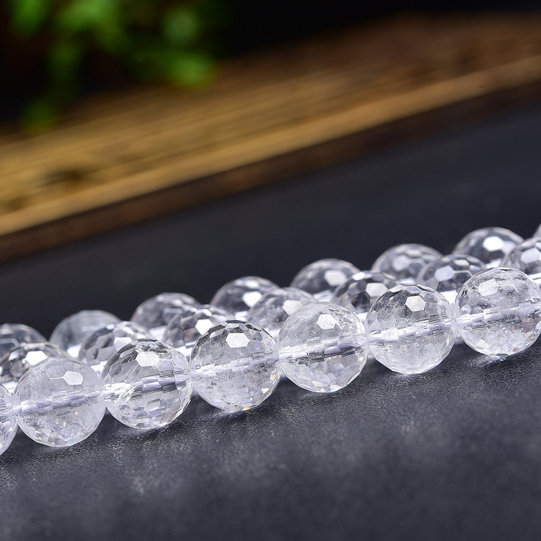 Natural Faceted Clear Quartz Beads Strands Loose Beads Jewelry DIY Bracelets Wholesale
