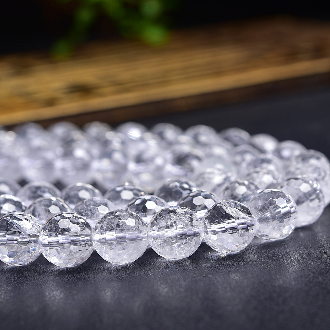Natural Faceted Clear Quartz Beads Strands Loose Beads Jewelry DIY Bracelets Wholesale