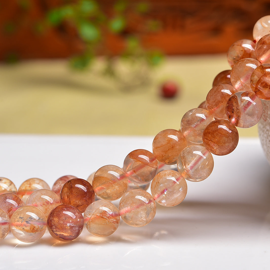 Natural Fire Quartz Beads Strands Loose Beads Jewelry DIY Bracelets Wholesale