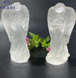 13CM Selenite Angel Carving Natural Crystal Healing Stone Home Decoration