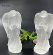 13CM Selenite Angel Carving Natural Crystal Healing Stone Home Decoration