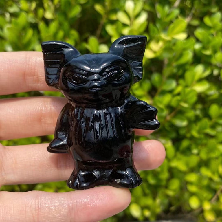 6CM Natural Crystal Gremlins Gizmo Carving