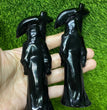 12CM Black Obsidian Reaper Carving Natural Crystal