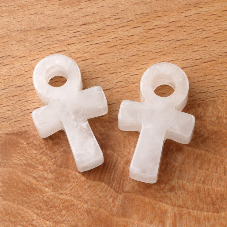 30mm Mini Ankh Natural Crystal Stone