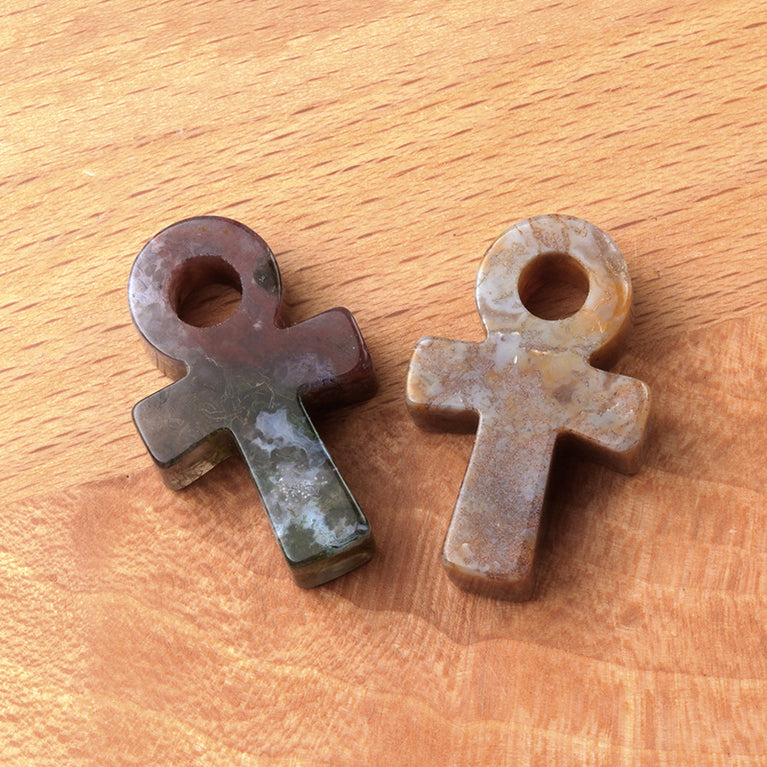 30mm Mini Ankh Natural Crystal Stone