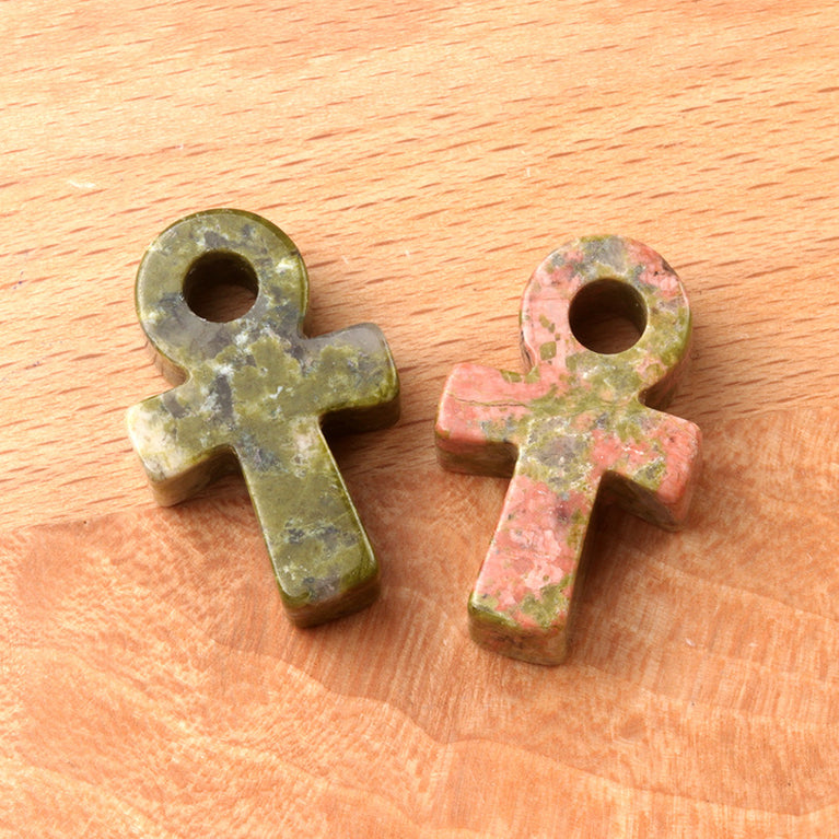 30mm Mini Ankh Natural Crystal Stone