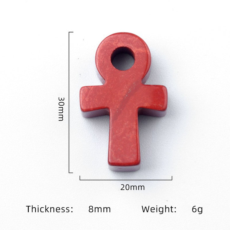 30mm Mini Ankh Natural Crystal Stone