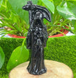 12CM Black Obsidian Reaper Carving Natural Crystal