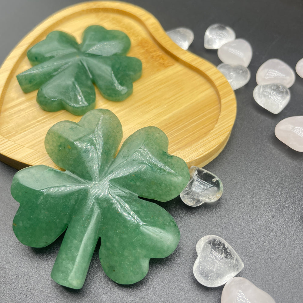 Green Aventurine Four Clover Leaves