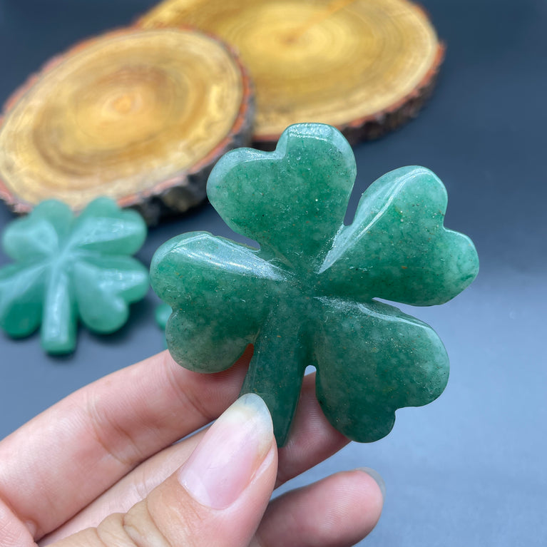 Green Aventurine Four Clover Leaves