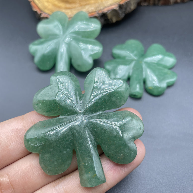 Green Aventurine Four Clover Leaves