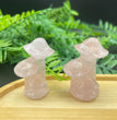 4CM Triple Mushroom Natural Crystal Carvings