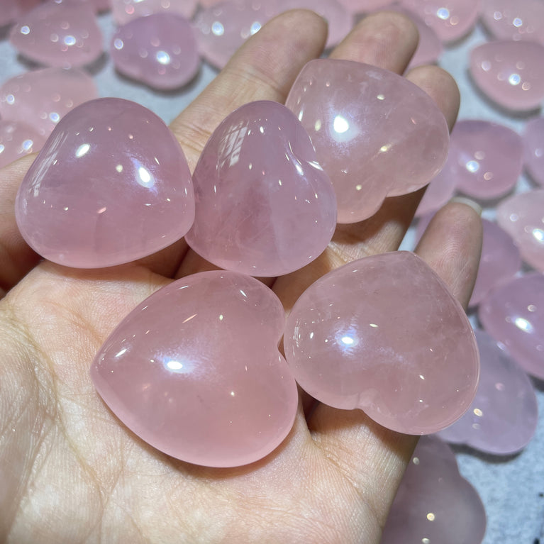 3CM/4CM High Quality Natural Rose Quartz Hearts