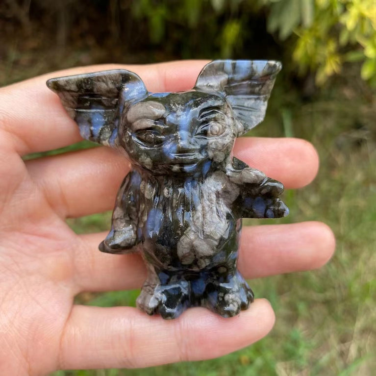 6CM Natural Crystal Gremlins Gizmo Carving