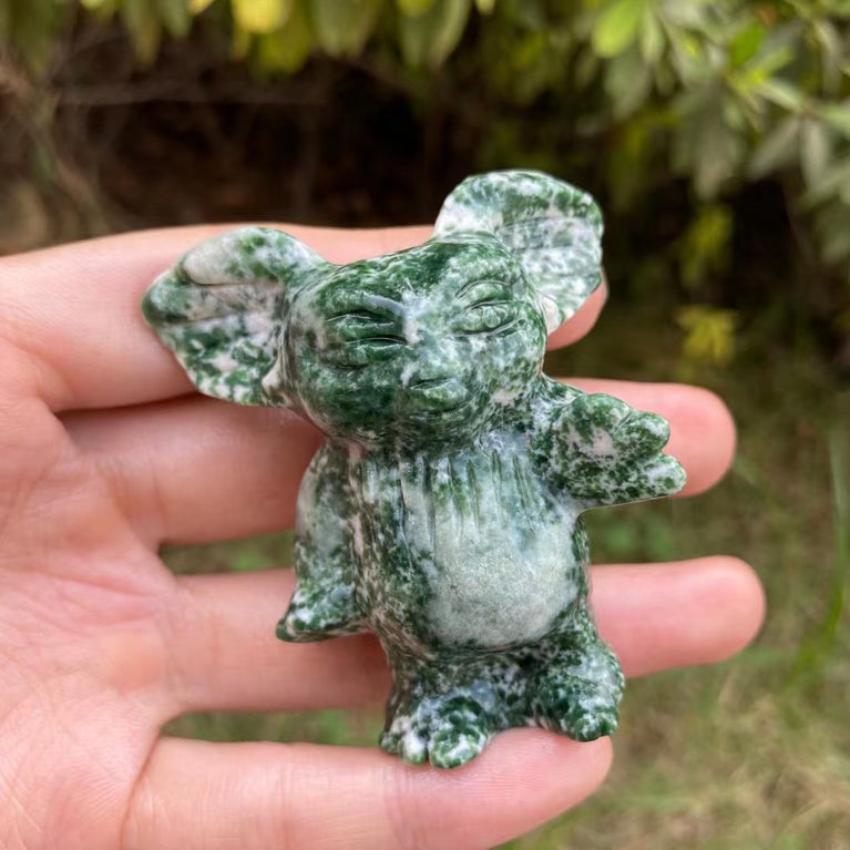 6CM Natural Crystal Gremlins Gizmo Carving