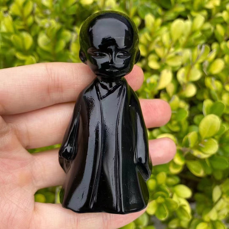 8CM Black Obsidian Harry Potter Figure Series Natural Crystal Carving