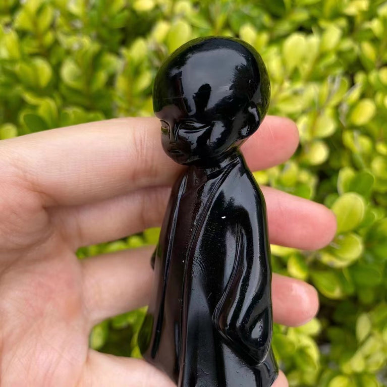 8CM Black Obsidian Harry Potter Figure Series Natural Crystal Carving