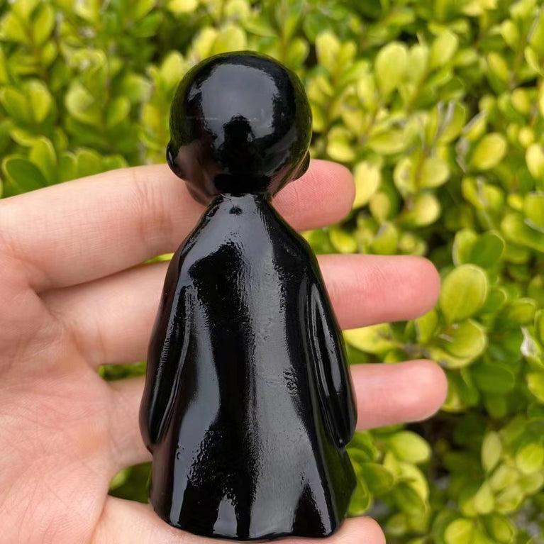 8CM Black Obsidian Harry Potter Figure Series Natural Crystal Carving