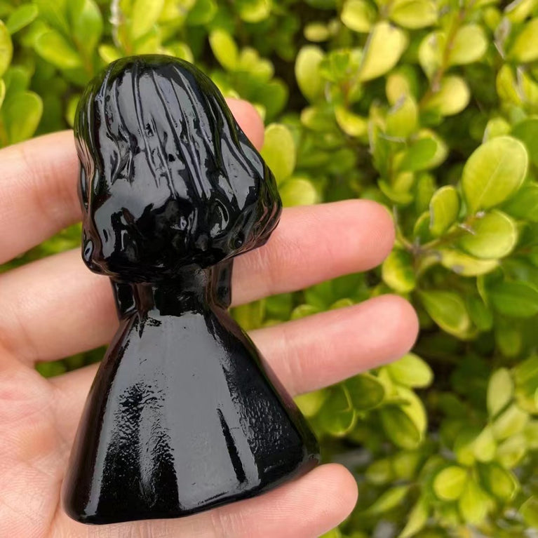 8CM Black Obsidian Harry Potter Figure Series Natural Crystal Carving