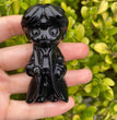 8CM Black Obsidian Harry Potter Figure Series Natural Crystal Carving