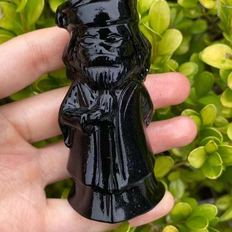 8CM Black Obsidian Harry Potter Figure Series Natural Crystal Carving