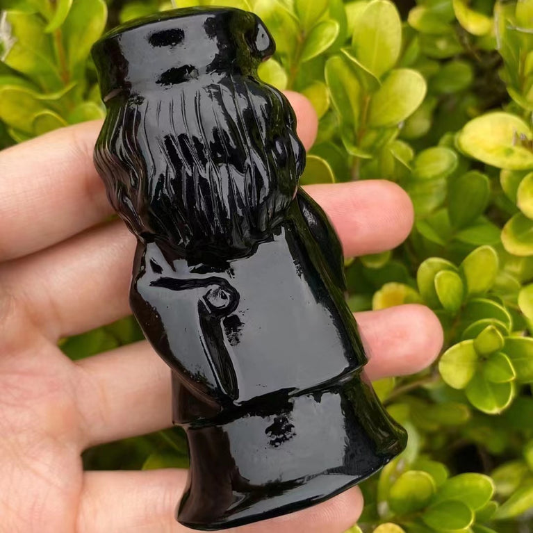 8CM Black Obsidian Harry Potter Figure Series Natural Crystal Carving