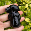 8CM Black Obsidian Harry Potter Figure Series Natural Crystal Carving