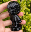 8CM Black Obsidian Harry Potter Figure Series Natural Crystal Carving