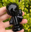 8CM Black Obsidian Harry Potter Figure Series Natural Crystal Carving