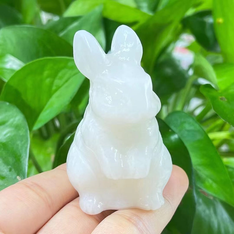 6CM Rabbit Bunny Natural Crystal Carving