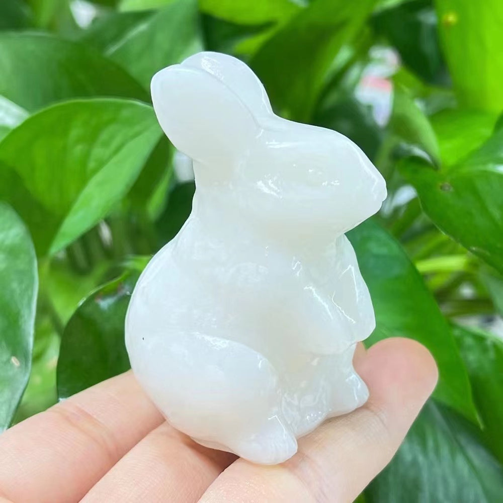 6CM Rabbit Bunny Natural Crystal Carving