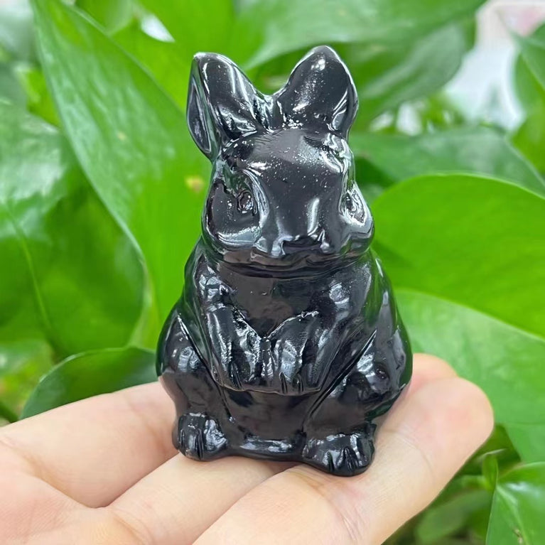 6CM Rabbit Bunny Natural Crystal Carving