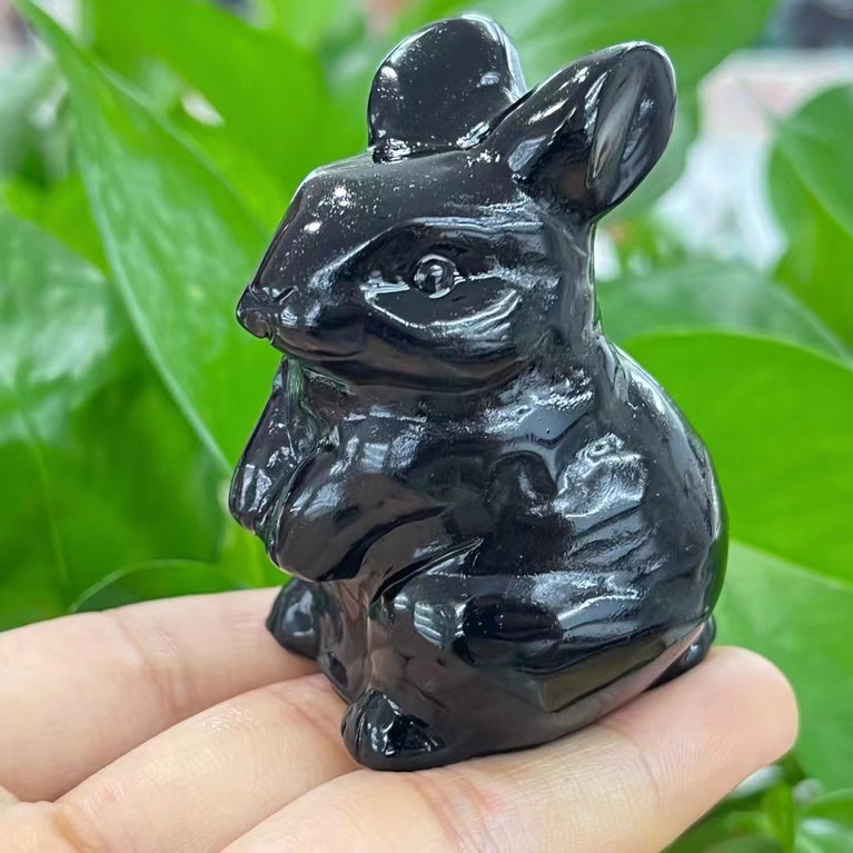 6CM Rabbit Bunny Natural Crystal Carving