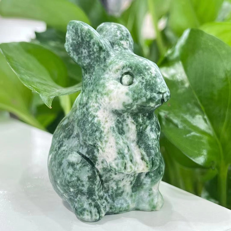 6CM Rabbit Bunny Natural Crystal Carving