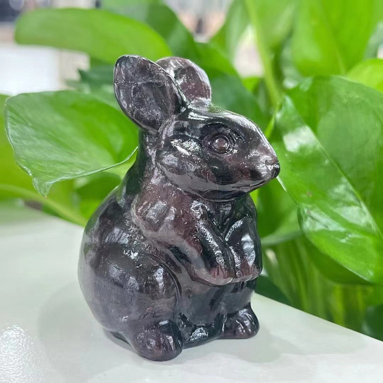 6CM Rabbit Bunny Natural Crystal Carving