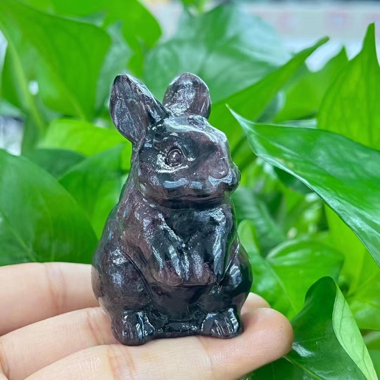 6CM Rabbit Bunny Natural Crystal Carving