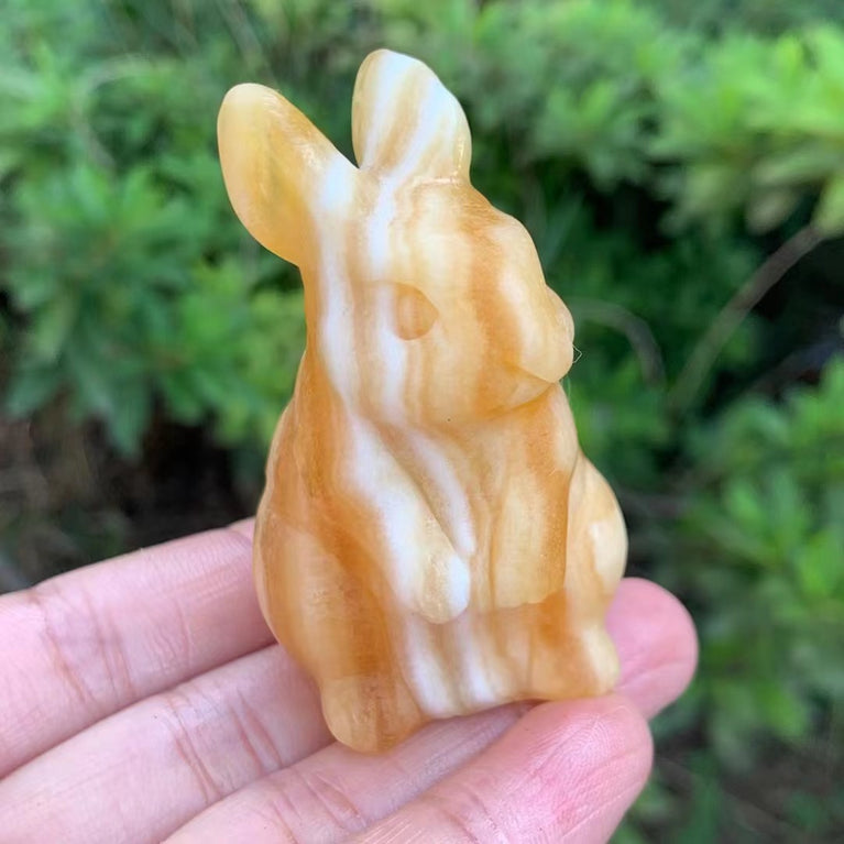 6CM Rabbit Bunny Natural Crystal Carving