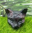 5CM Cat Head Carving Natural Crystal