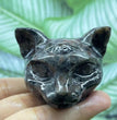 5CM Cat Head Carving Natural Crystal