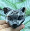 5CM Cat Head Carving Natural Crystal