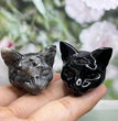 5CM Cat Head Carving Natural Crystal